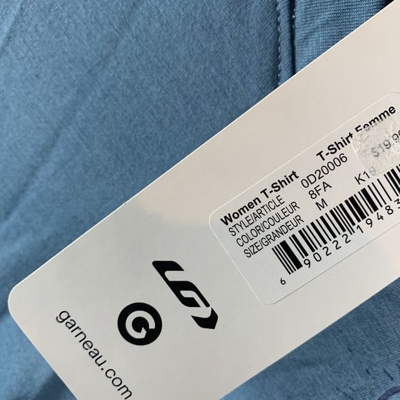 Louis Garneau T-Shirt Women's Medium Blue Bike Find Your Good V-Neck 6888 - Picture 5 of 10